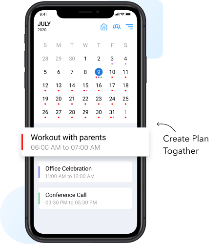 Create plan with your family using Daeken application