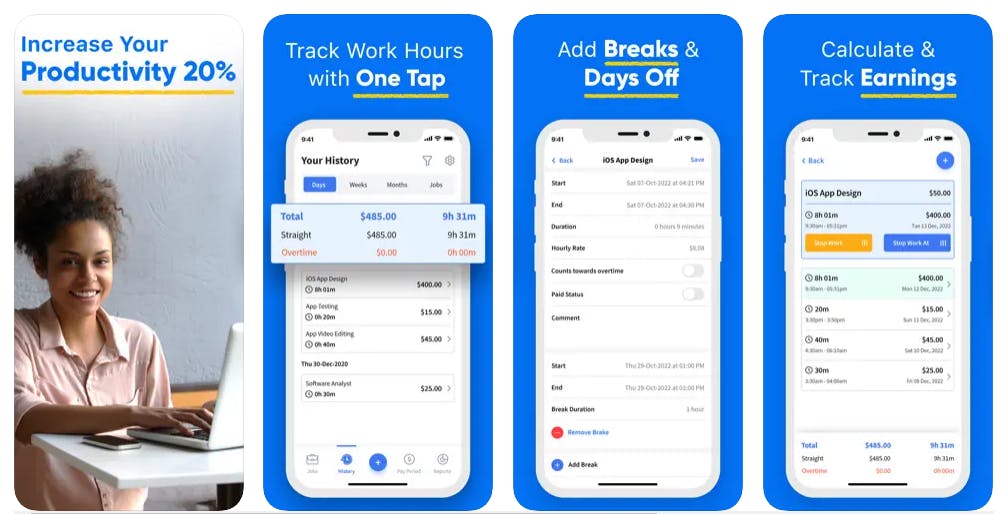 Hours Tracker App for iOS