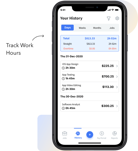 workday hours tracker app feature - track work hours 