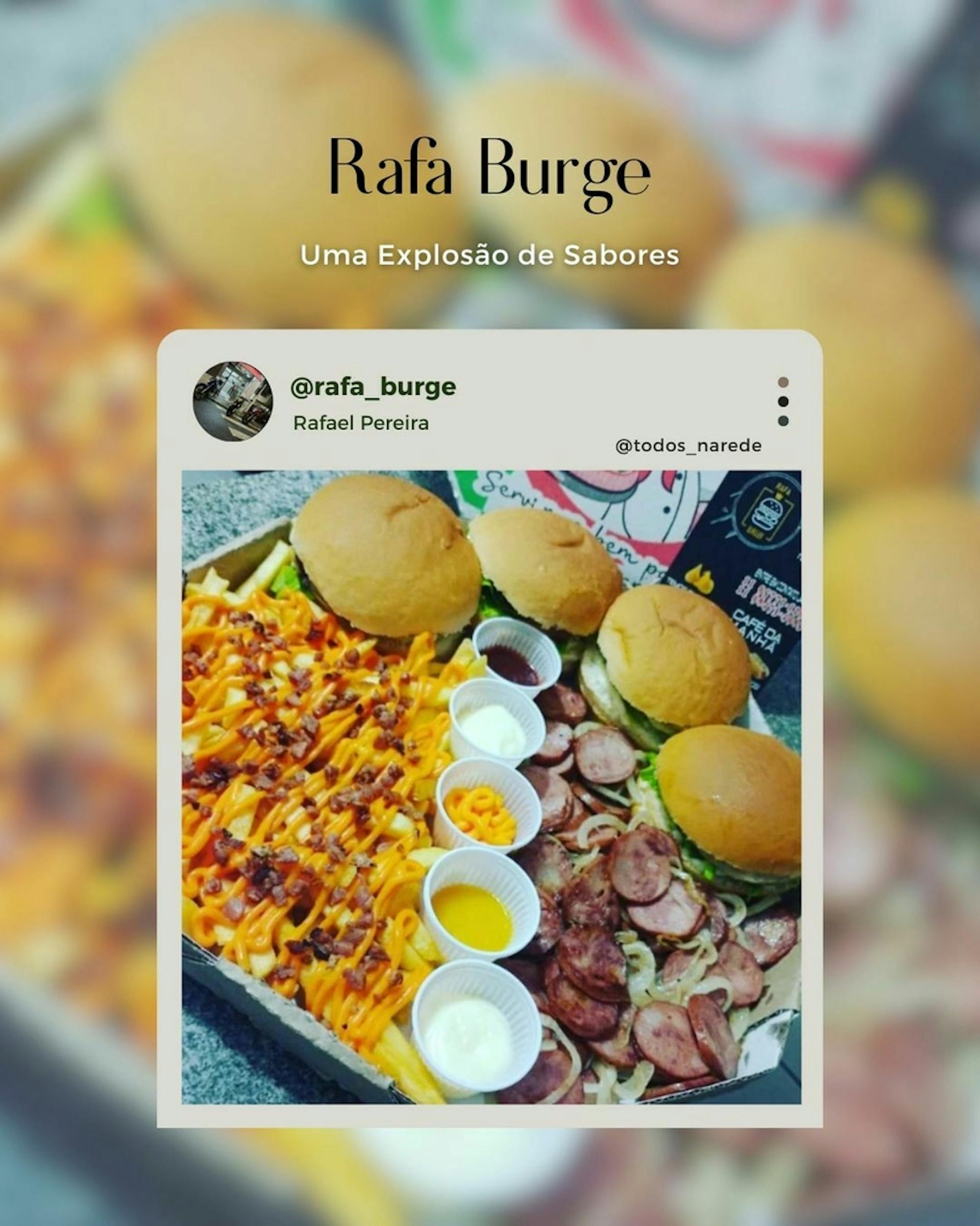 Foto de apresentação do serviço Rafa Burger