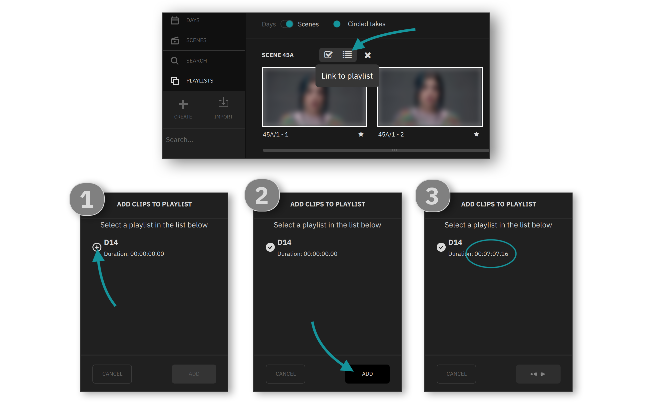 add clips to a playlist