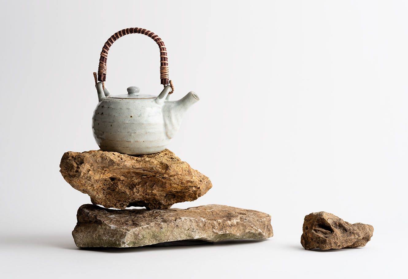 Japanese stoneware teapot