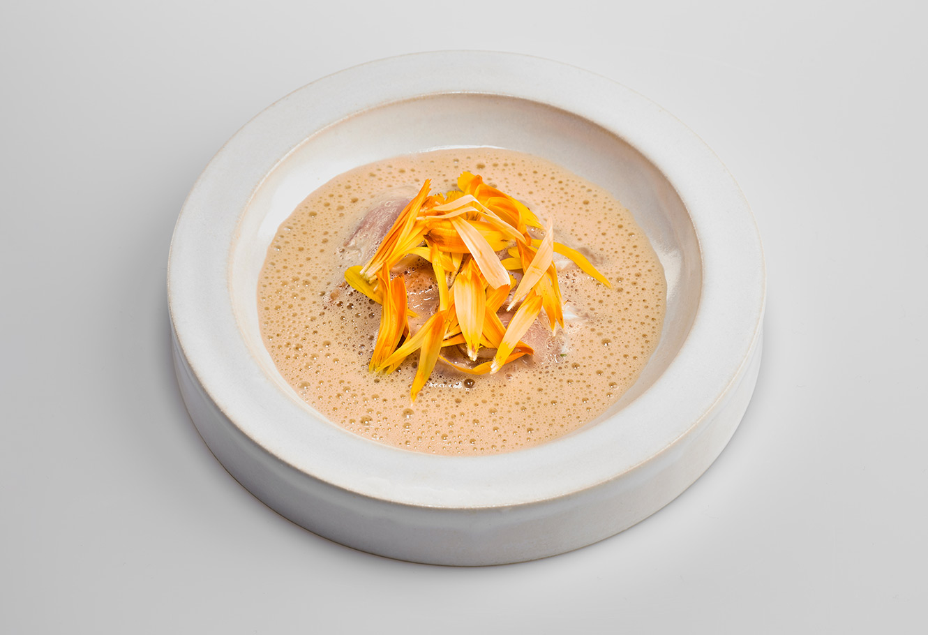 Noix de saint-jacques au thé vert "Miss Dammann".