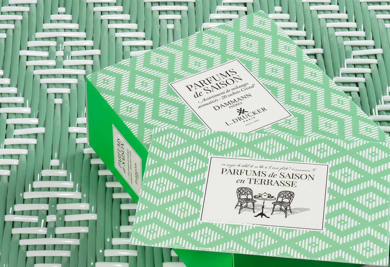 Green box "Parfums de Saison"