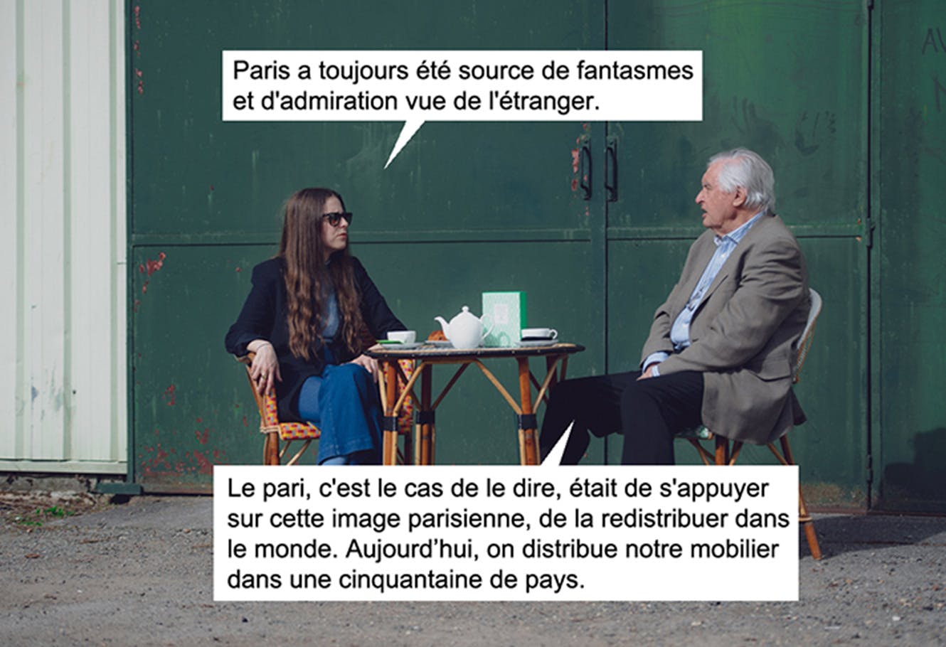 Lia ROCHAS-PARIS et Bruno DUBOIS having tea.