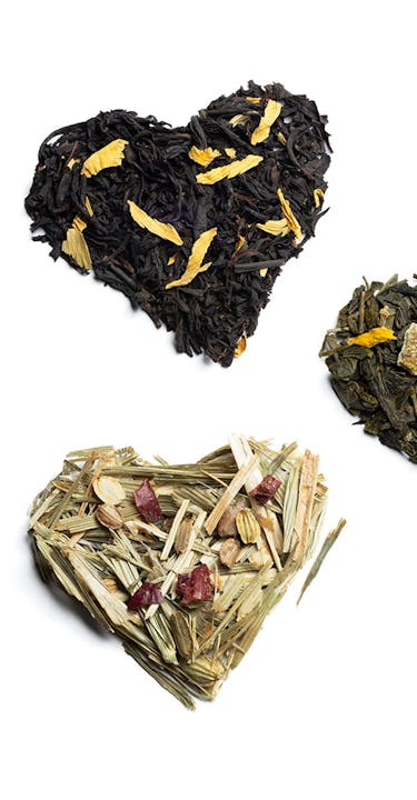 Thés en vrac: Joli coeur, Divine rose, Pomme d'amour
