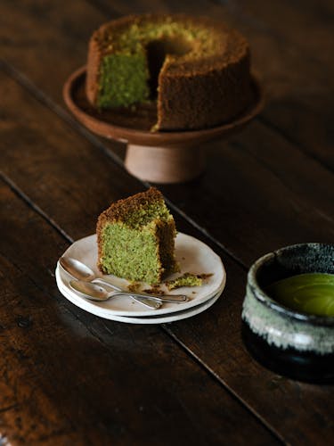 Gâteau moelleux au thé Matcha