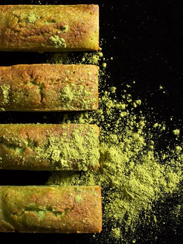 Matcha green tea cakes