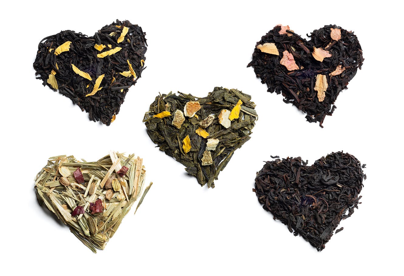 Loose teas: Joli coeur, Divine rose, Pomme d'amour