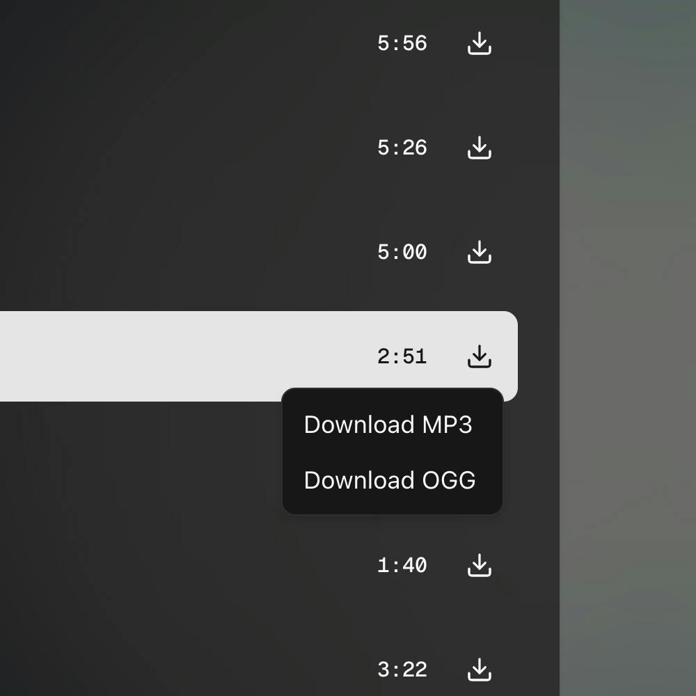 Download detail dark