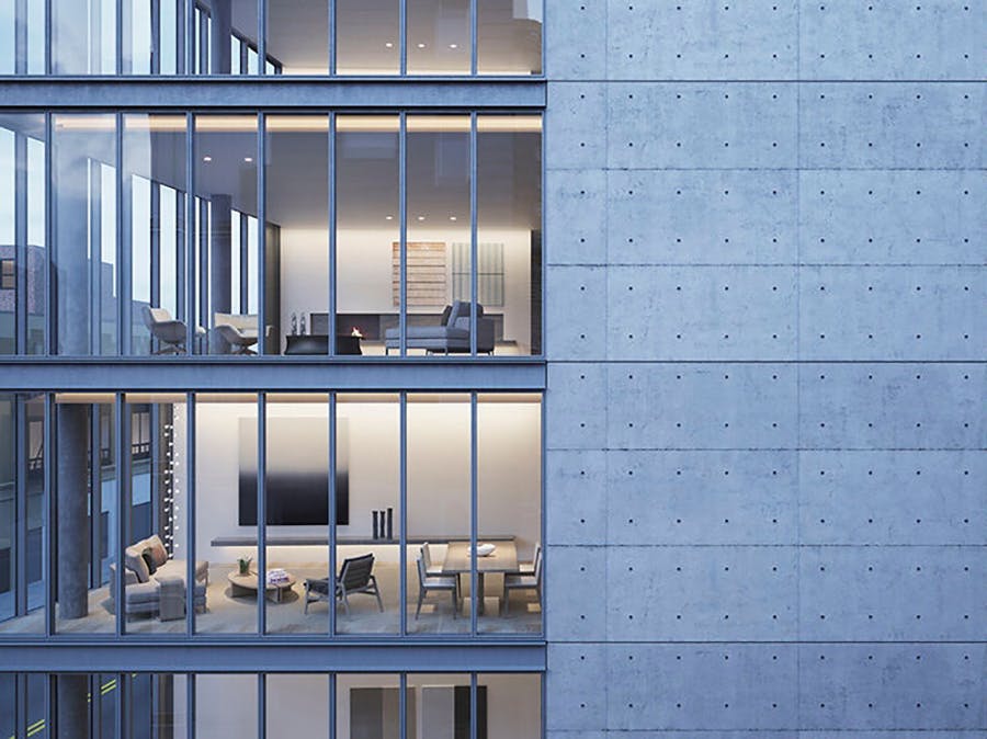 Continuous space and tangible light in the interior of the Tadao Ando apartment in New York