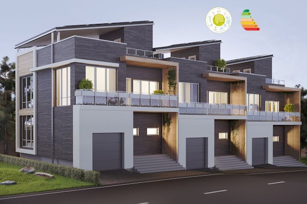 Town house. "Autonomus townhouse" project.