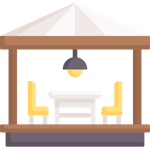 Wooden or composite terrace