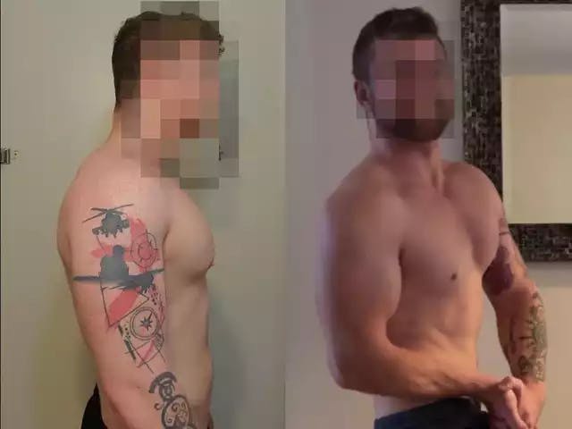 transformation picture, before and after