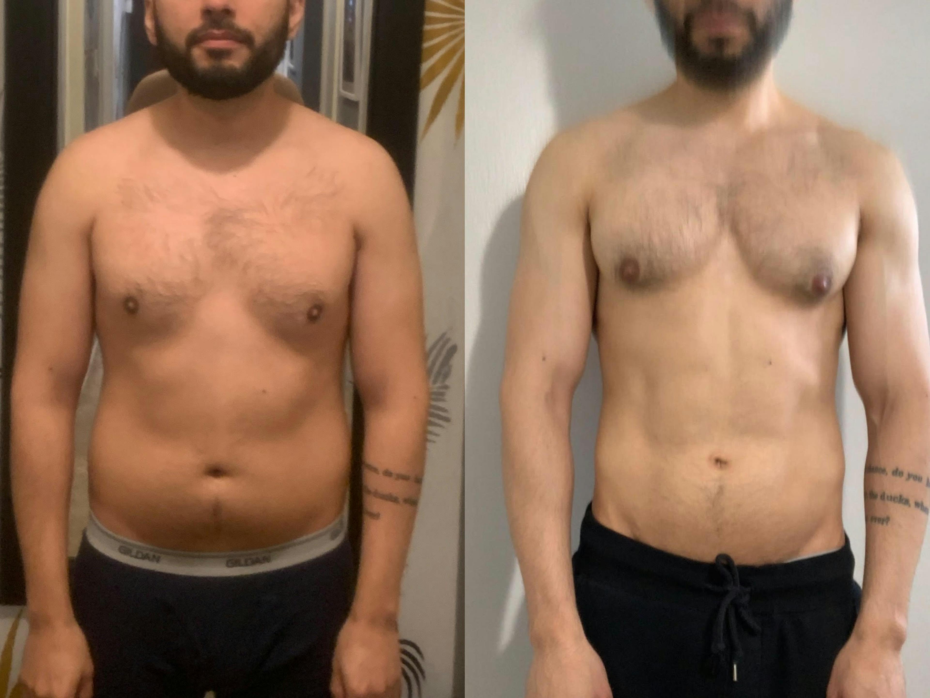 transformation picture, before and after