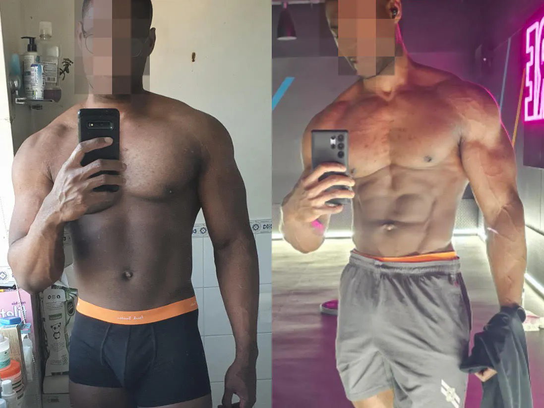 transformation picture, before and after