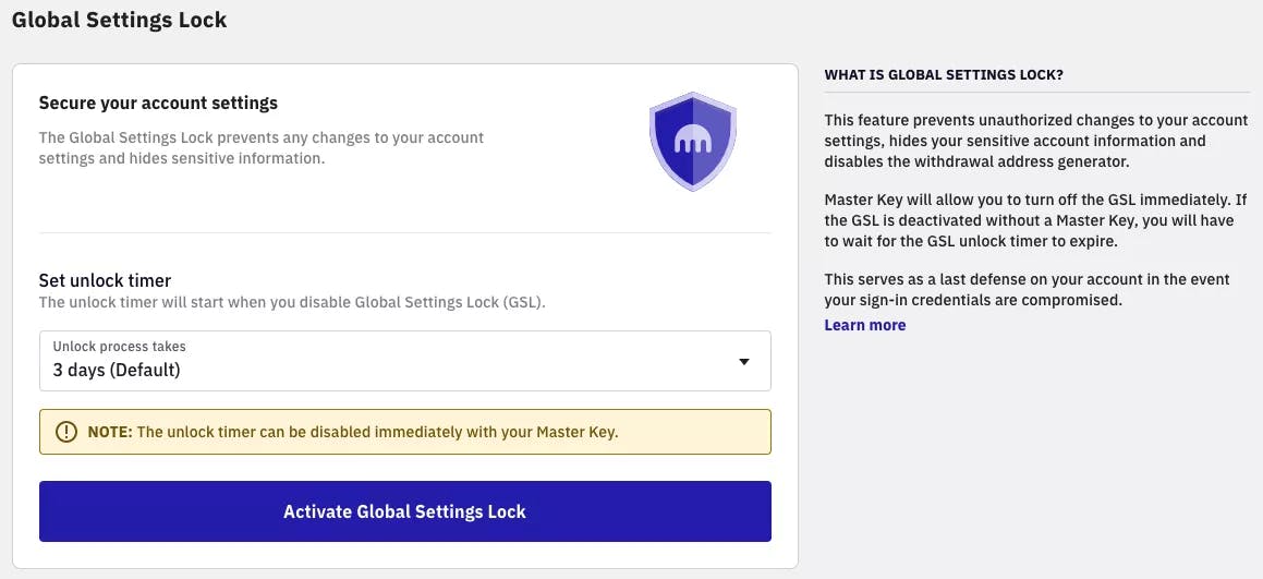 kraken ustawienia globalne