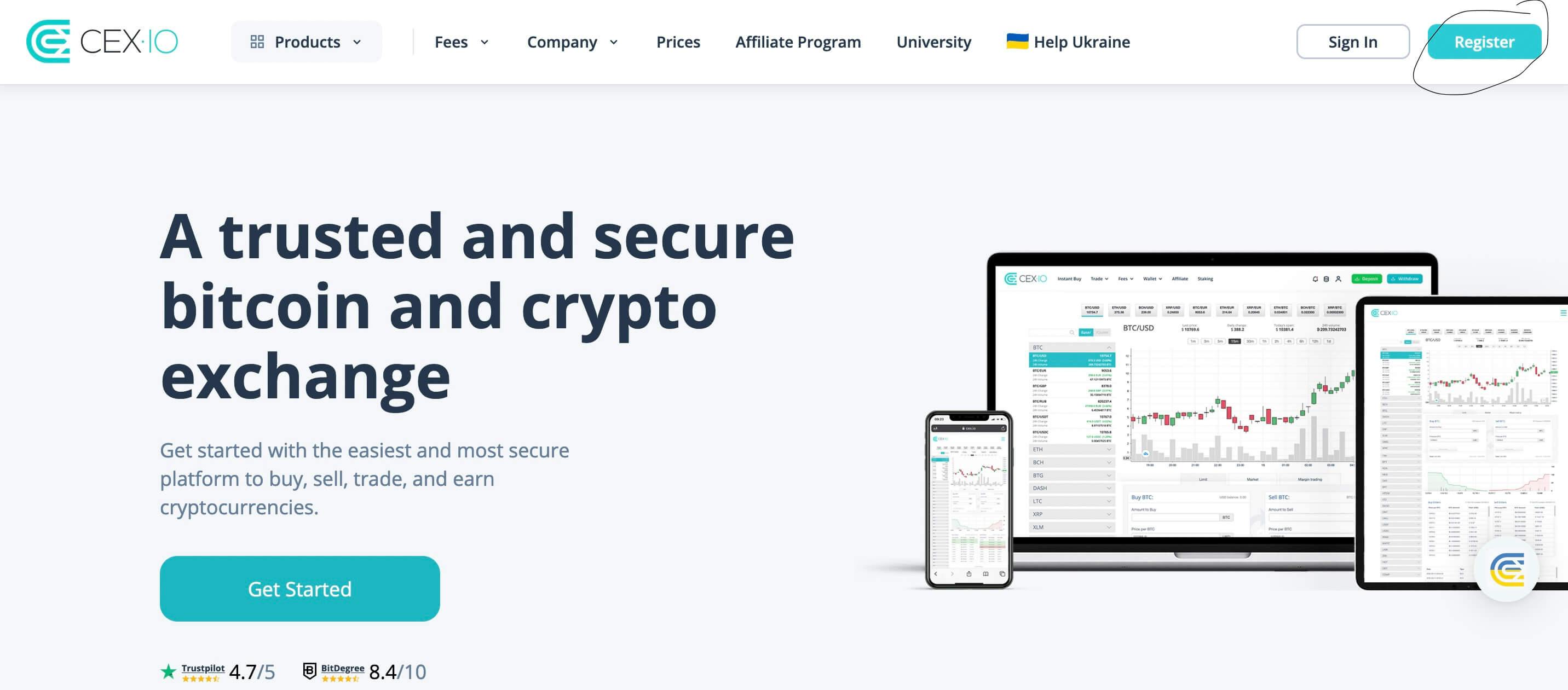 cex.io - rejestracja konta