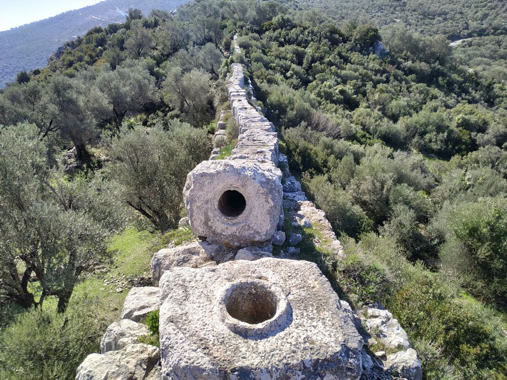 Ruins of a roman pipeline