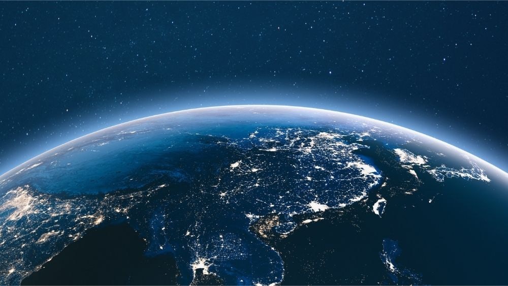 Illustration of the world at night