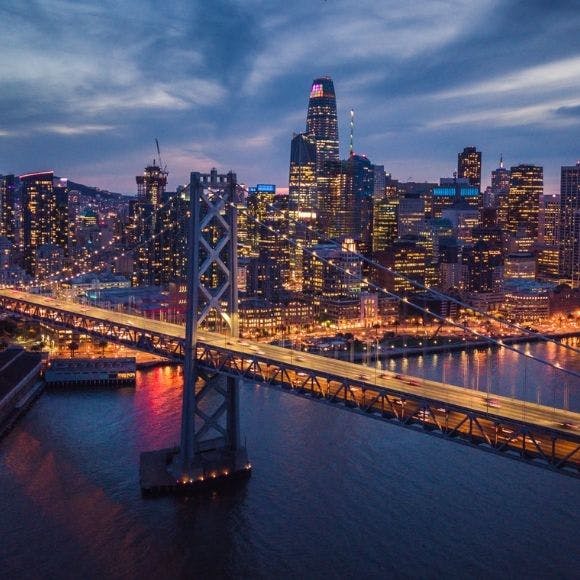 San Francisco Bridge by night