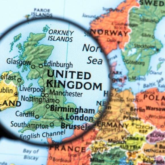 United Kingdom on the map