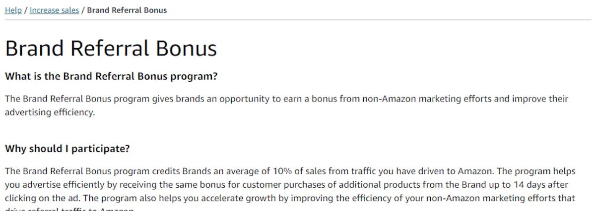 Amazon Brand Referral Program