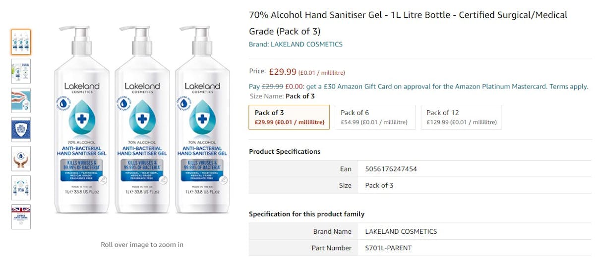 Amazon Best Seller Analysis: Hand Sanitizers