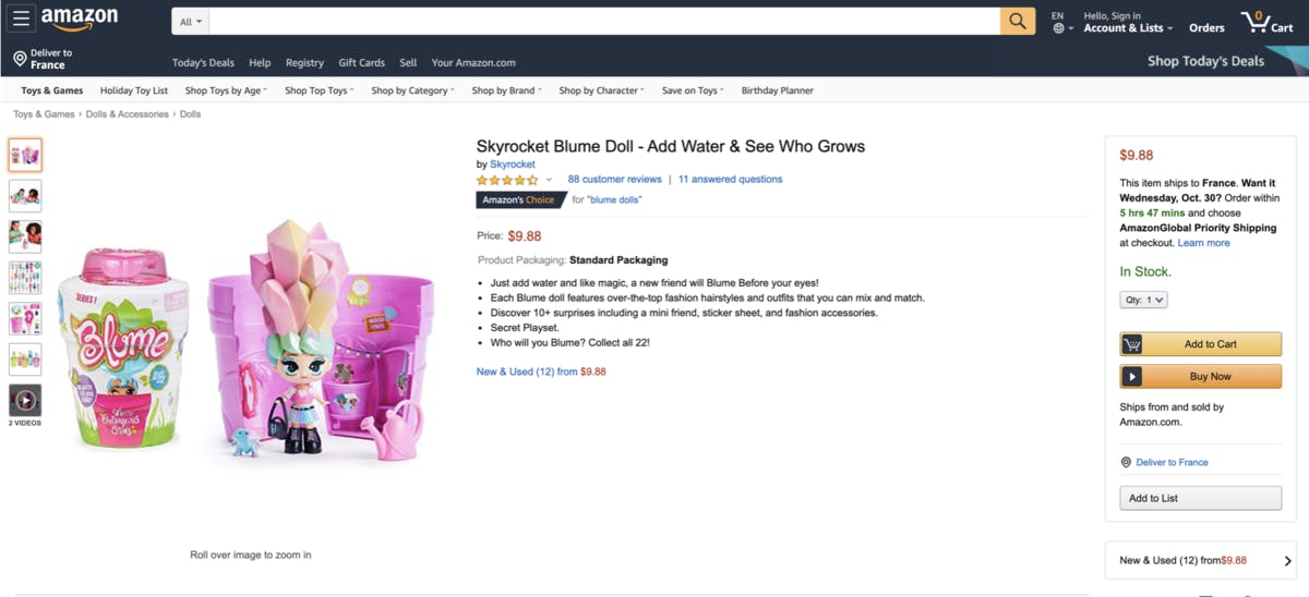 Amazon BSR Study: Toys & Games