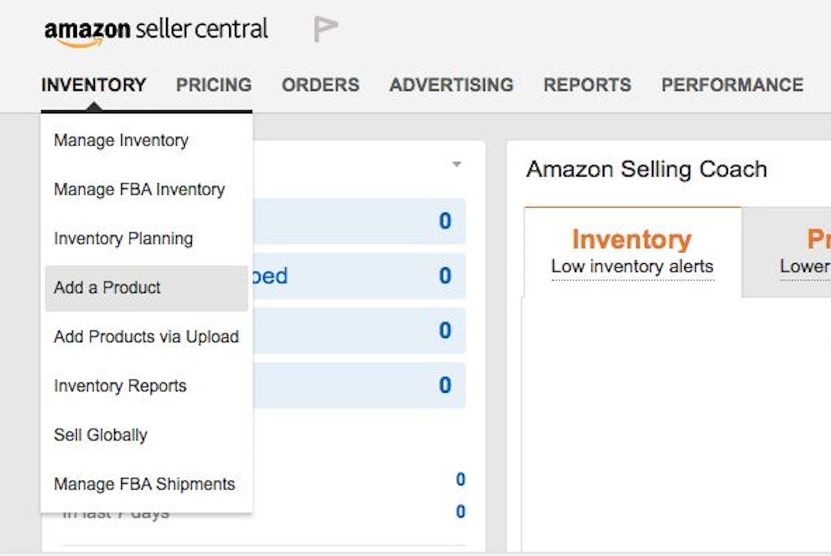 Amazon seller central account