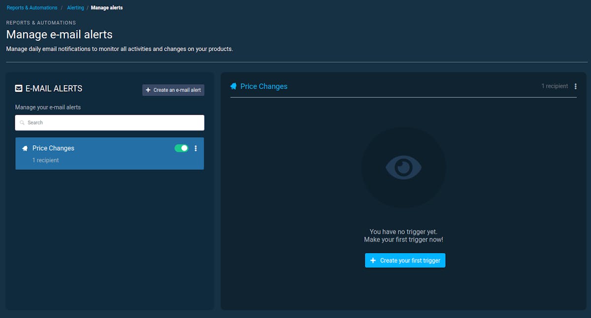 Manage Amazon email alerts