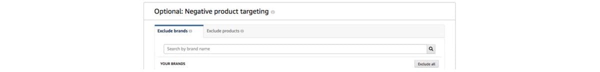 Negative targeting on Amazon