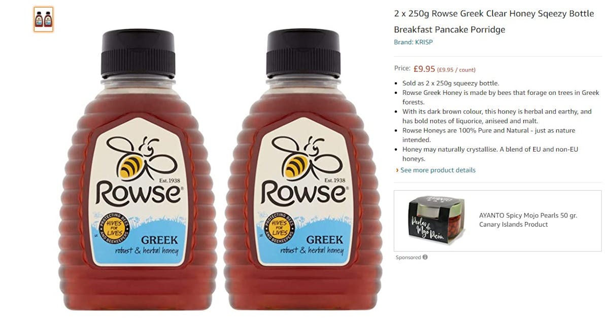 Amazon Best Seller Analysis: Honey