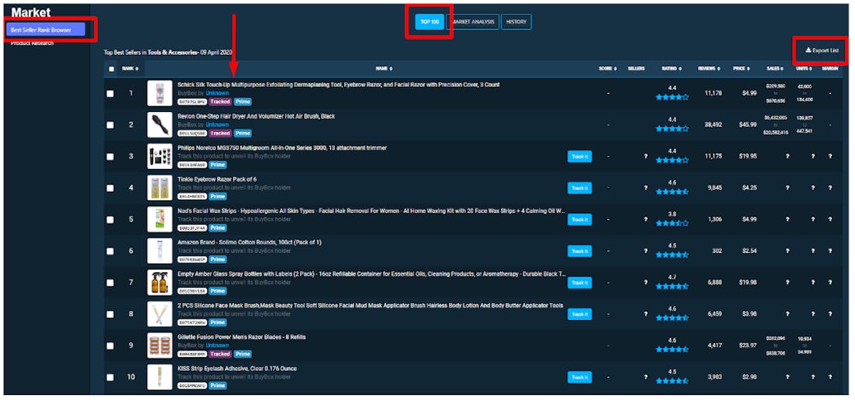 Identify your top competition on Amazon with DataHawk