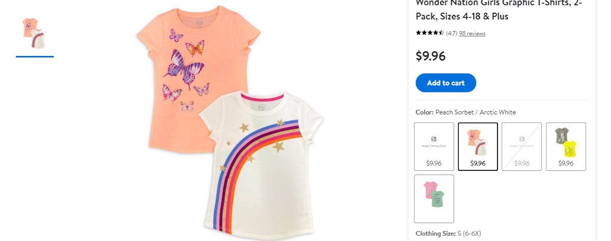 Walmart Product Variations