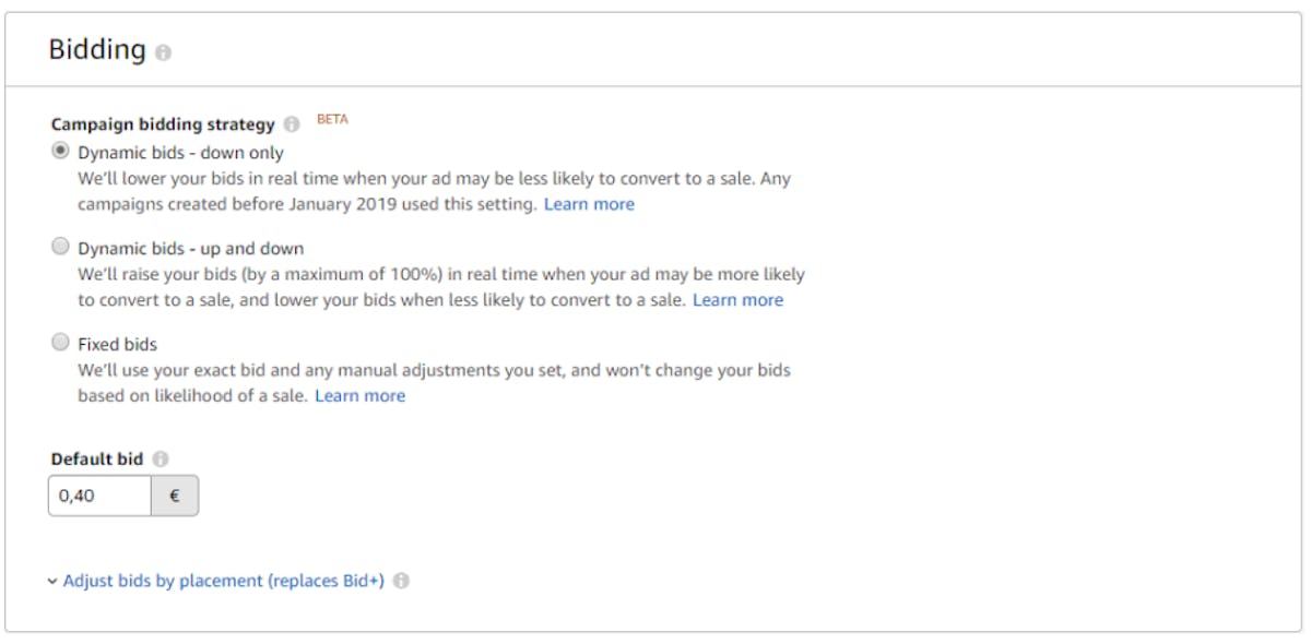 Bidding Impacts Sponsored Products