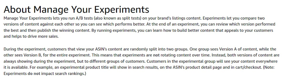 How Amazon does ab testing