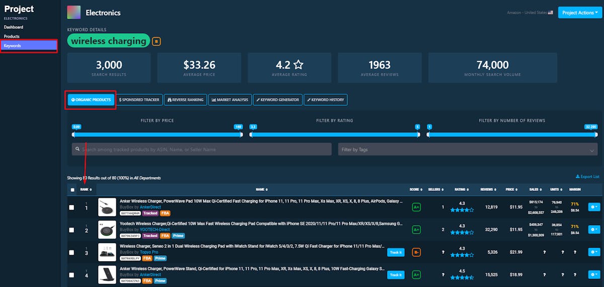 DataHawk Organic Rank Tracker