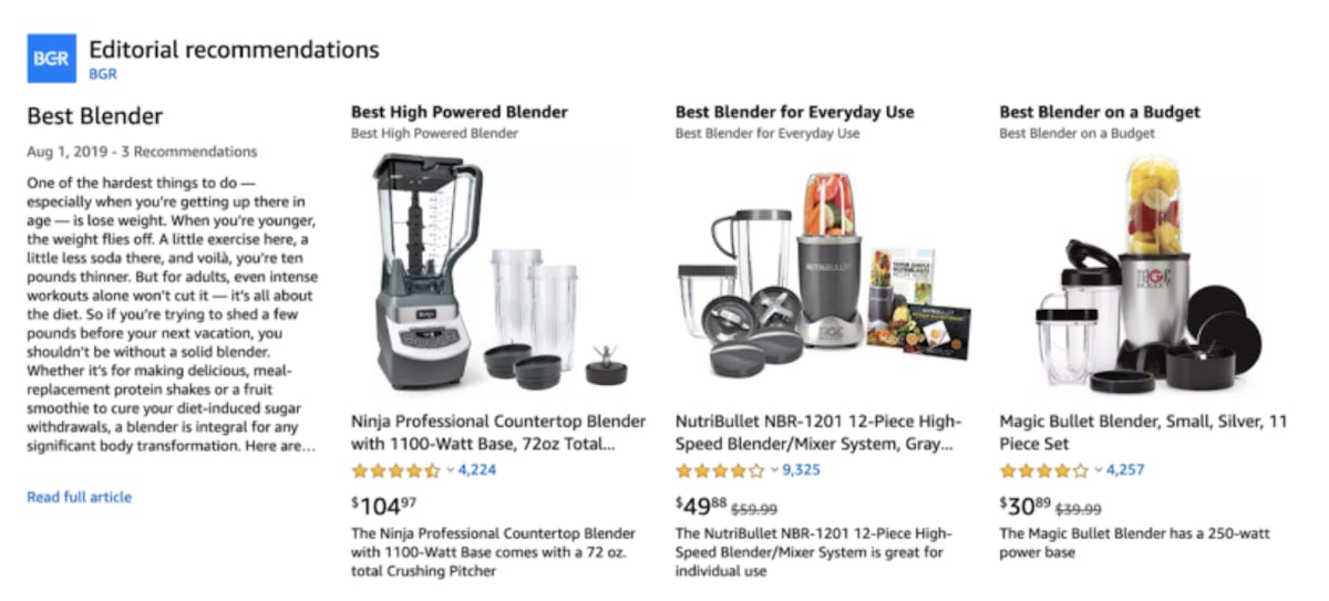 Sellers Guide to Amazon Editorial Recommendations
