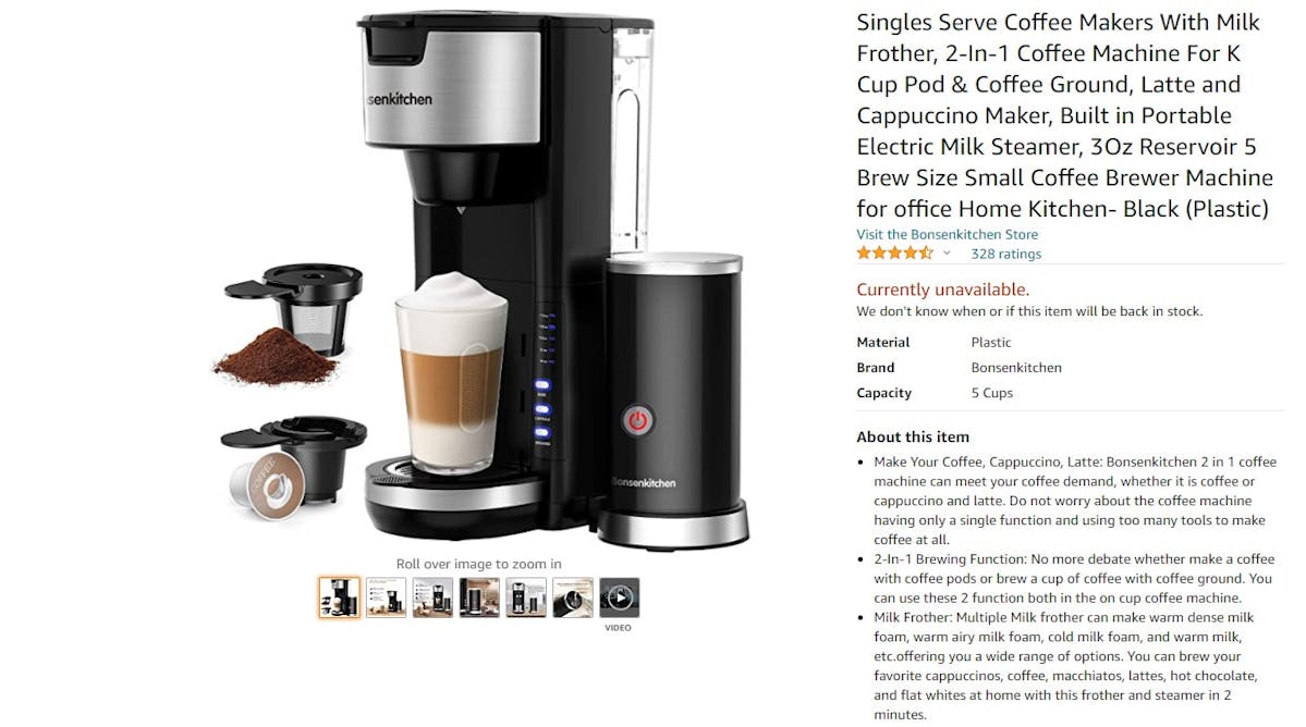 Amazon Best seller analysis: Coffee Maker
