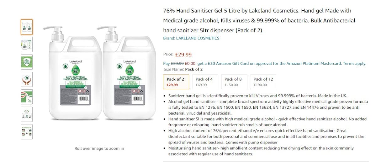 Amazon Best Seller Analysis: Hand Sanitizers