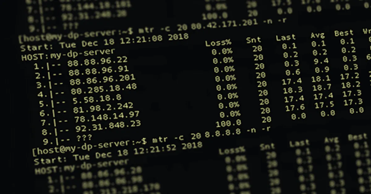 MTR – diagnose network issues | DataPacket.com