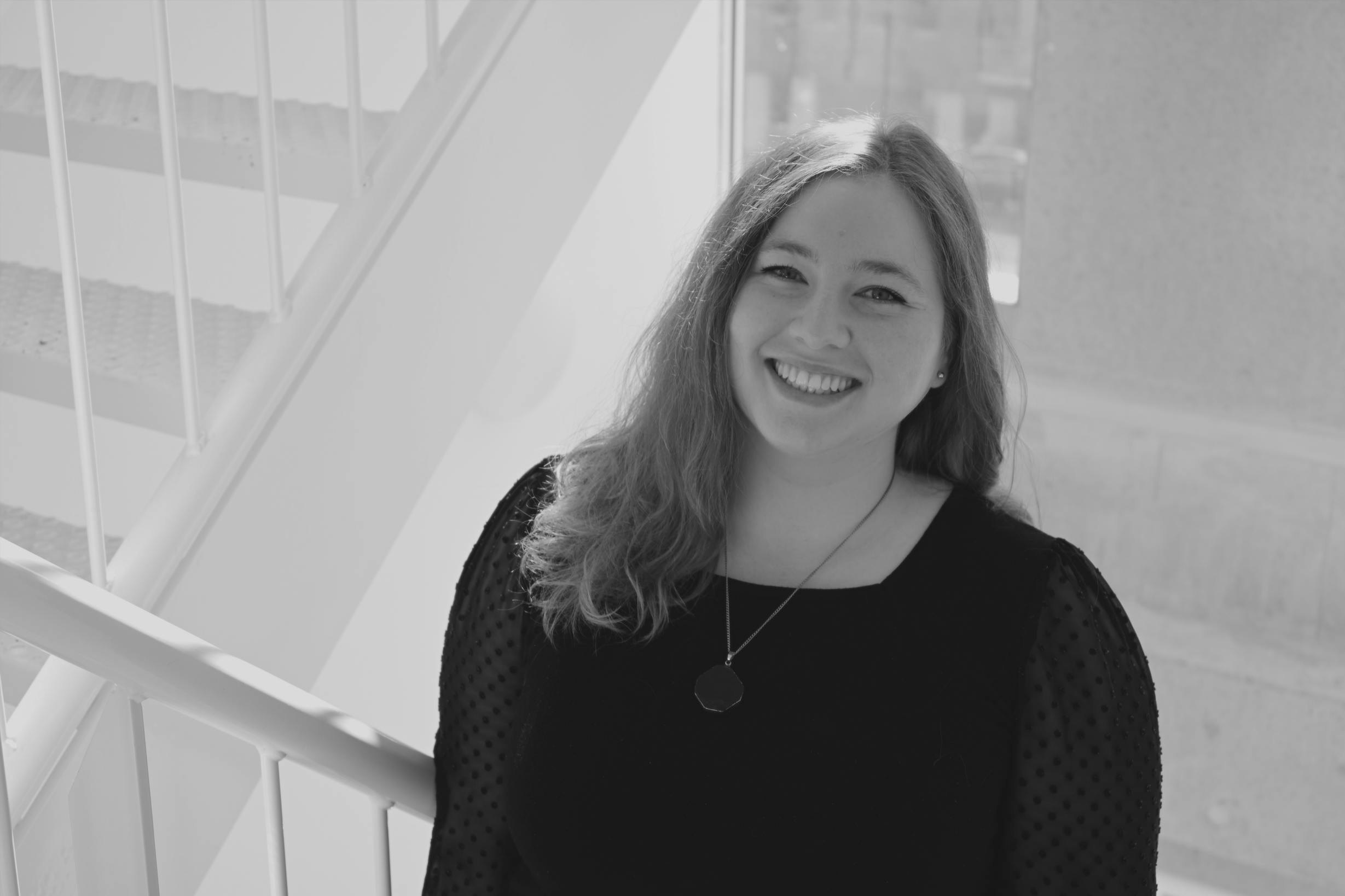 Black and white headshot of the author