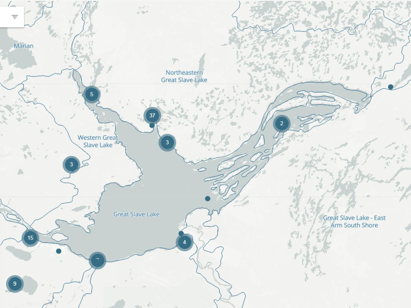 Monitoring Sites surrounding Great Slave Lake