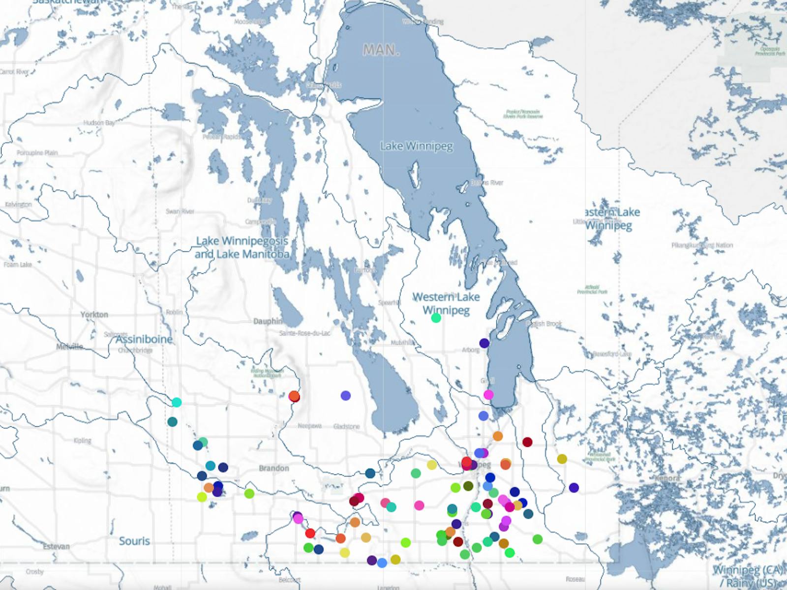 Screenshot of DataStream with various monitoring sites