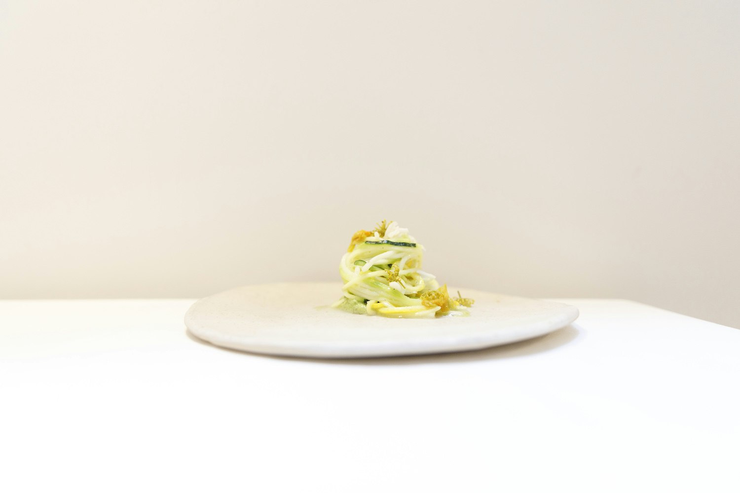 Plat spaghetti courgette seiche