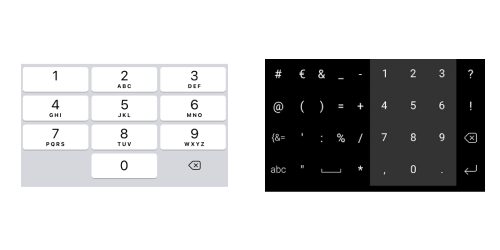 number-pad keyboard on react native