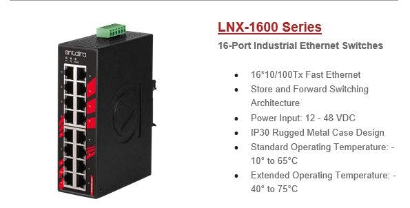 Antaira - New 16-Port Industrial Unmanaged Ethernet Switches