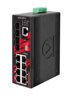 Antaira - New Products: 12-Port Industrial Gigabit 802.3bt PoE++ Managed Ethernet Switches