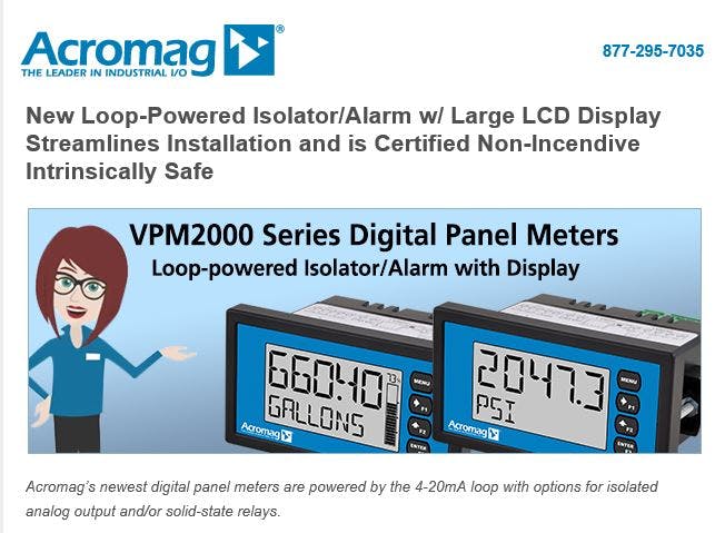 Acromag - New Loop-Powered Digital Panel Meters